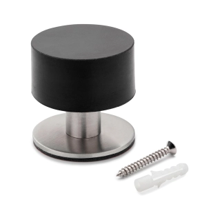 butée de porte haute extra résistante avec amortisseur noir