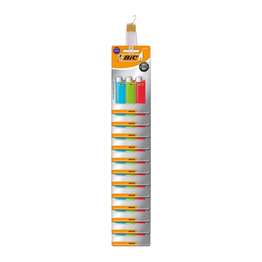 briquet mini j25 couleurs assorties blister 3 pièces en bande de 12 pièces