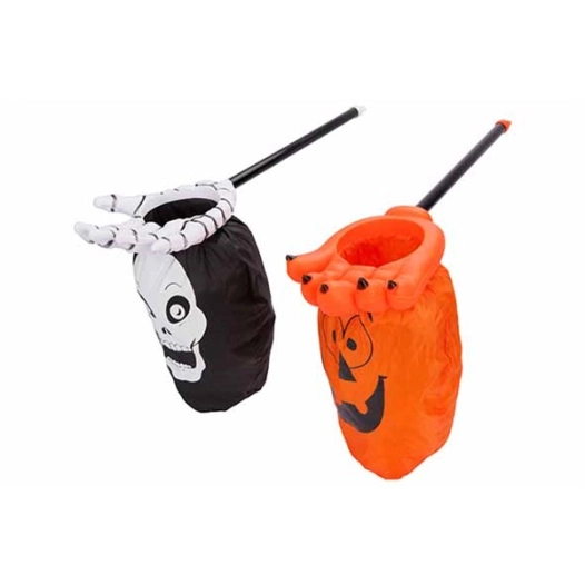 sachet bonbons main halloween 2ass noir orange 53x14cm - billiet ld