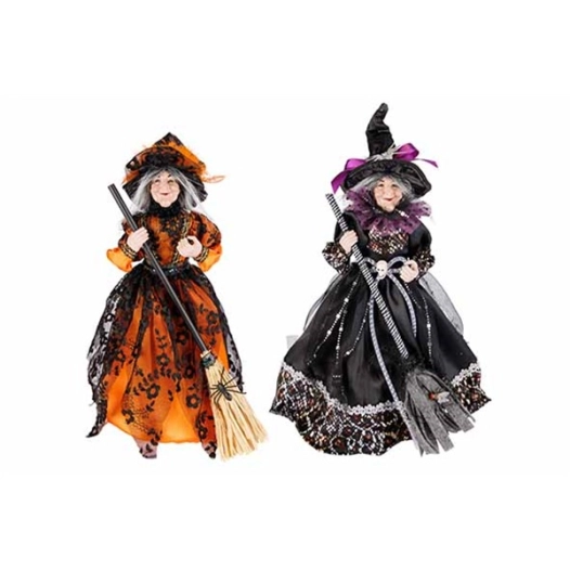 sorciere debout 2ass multi-colore 16x11xh35cm polyestre - billiet ld