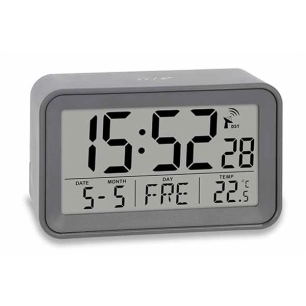 reveil digitale gris 10,1x6,2xh3,9cm - billiet ld