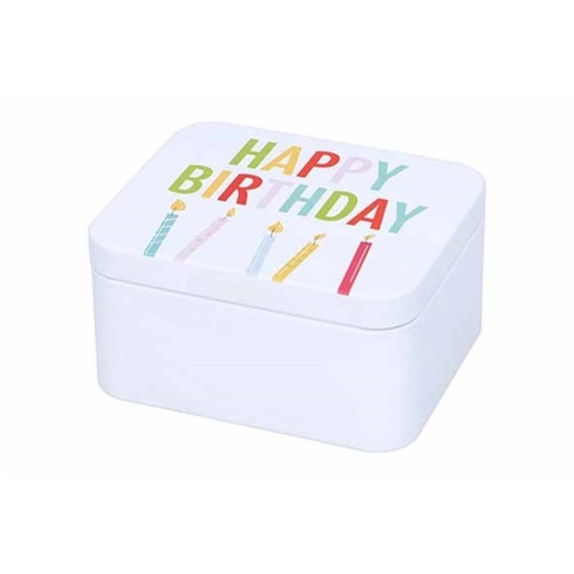 colour kitchen giftbox milky white - happy birthday - 12 x 10 x h6.2cm - billiet ld