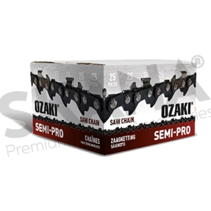rouleau de chaîne de tronçonneuse ozaki semi-carrée 3/8 ,058 25 pieds avec maillon anti-rebond.