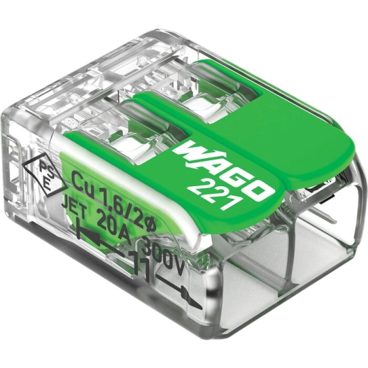 ---blister 221 green 2x4mm²/16