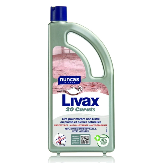 livax 20 carats cire pour marbre non lustré 1l - nuncas