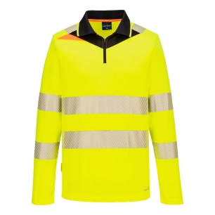 dx4 polo haute visibilité - taille m - jaune/noir - portwest