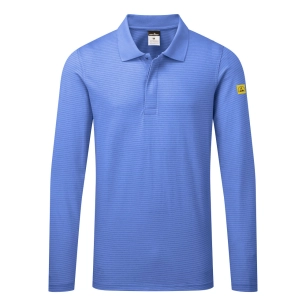 polo manches courtes esd - taille xxl - bleu hamilton - portwest