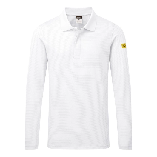 polo manches courtes esd - taille s - blanc - portwest