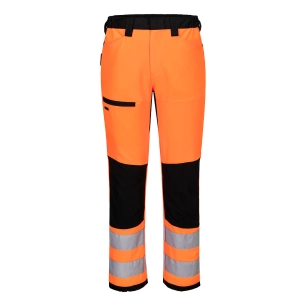 pantalon de travail stretch hv classe 1 eco wx2 - taille 28 - orange/noir - portwest