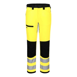 pantalon de travail stretch hv classe 1 eco wx2 - taille 33 - jaune/noir - portwest