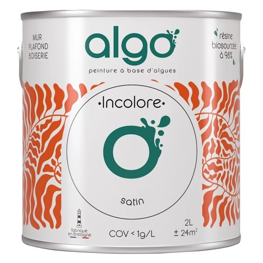 peinture ã©cologique base incolore 2 l satin - algo paint