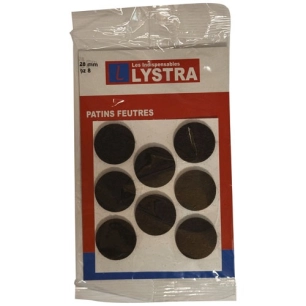 patins feutres adhã©sifs ã˜ 28 mm x 8 piã¨ces marrons - lystra