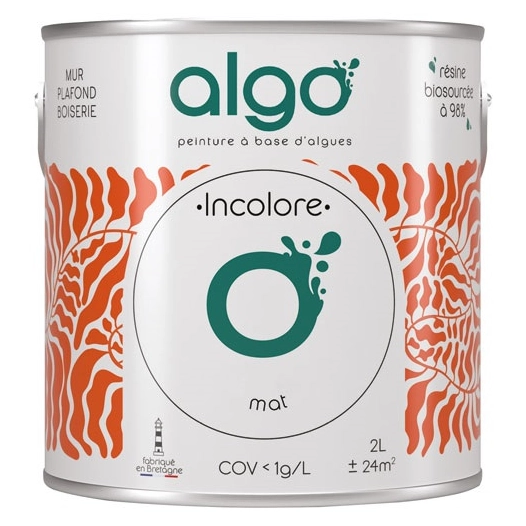 peinture ã©cologique base incolore 5 l mat - algo paint