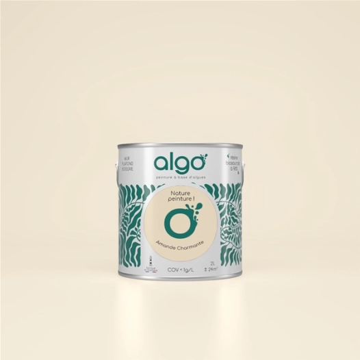 peinture ã©cologique - beige amande charmante - satin - 5 l - algo paint ld