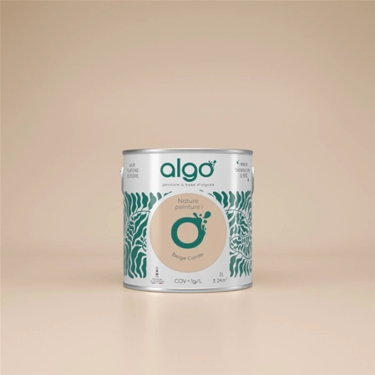 peinture ã©cologique - beige corde - velours - 0.5 l - algo paint ld