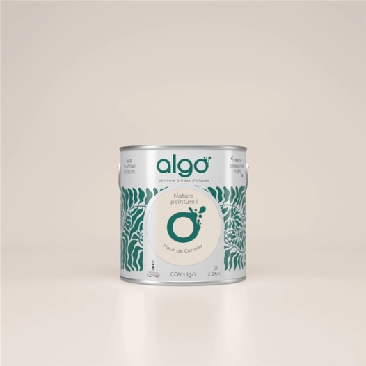 peinture ã©cologique - beige fleur de cerisier - mat - 5 l - algo paint ld