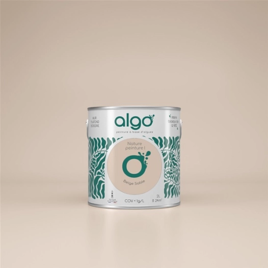 peinture ã©cologique - beige sable - mat - 2 l - algo paint ld