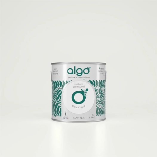 peinture ã©cologique - blanc chaud - satin - 2 l - algo paint ld