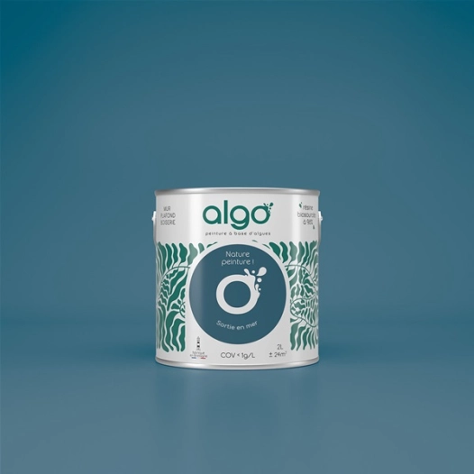 peinture ã©cologique - bleu sortie en mer - satin - 2 l - algo paint ld