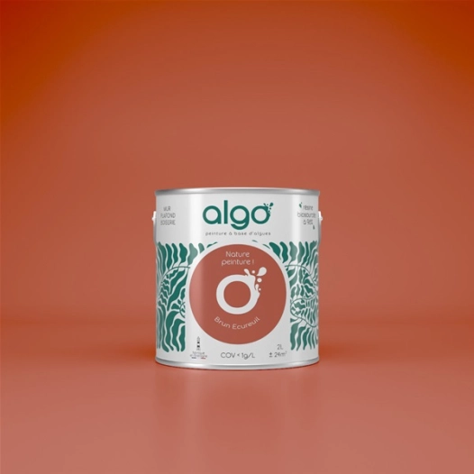 peinture ã©cologique - brun ã©cureuil - satin - 0.5 l - algo paint ld