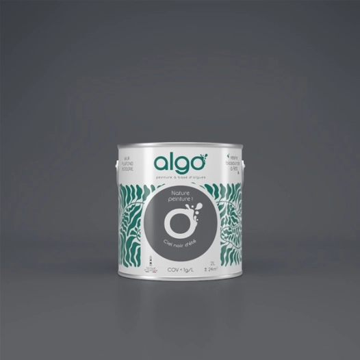 peinture ã©cologique - ciel noir d'ã©tã© - mat - 2 l - algo paint ld