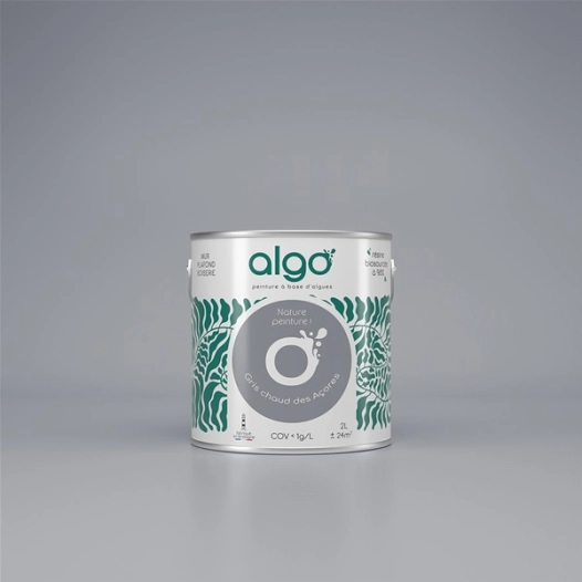 peinture ã©cologique - gris chaud des aã§ores - mat - 0.5 l - algo paint ld