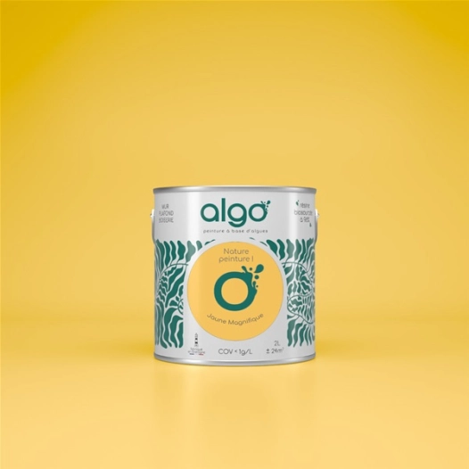 peinture ã©cologique - jaune magnifique - satin - 5 l - algo paint ld
