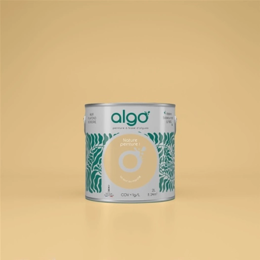 peinture ã©cologique - jaune un tour au marchã© - velours - 2 l - algo paint ld