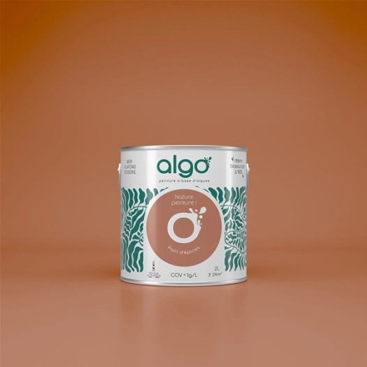 peinture ã©cologique - marron pain d'ã©pices - satin - 0.5 l - algo paint ld