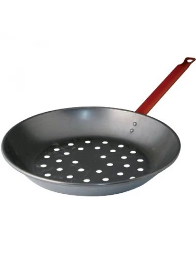 Poêle à marrons 28cm queue longue 70cm - BOUTIN