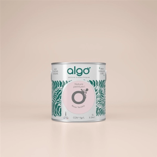 peinture ã©cologique - rose tendre - velours - 5 l - algo paint ld