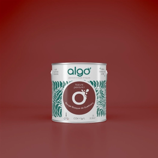 peinture ã©cologique - rouge basque de guã©thary - satin - 0.5 l - algo paint ld
