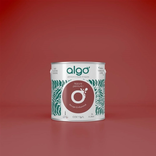 peinture ã©cologique - rouge enflammã© - satin - 0.5 l - algo paint ld