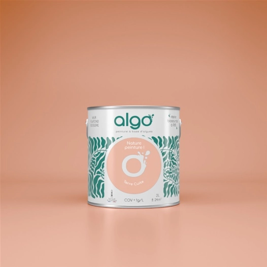 peinture ã©cologique - terre cuite - mat - 0.5 l - algo paint ld
