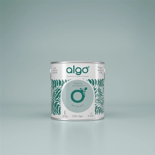 peinture ã©cologique - vert de gris - satin - 5 l - algo paint ld