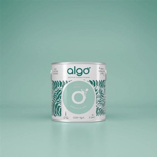 peinture ã©cologique - vert dã©tente au spa - velours - 0.5 l - algo paint ld