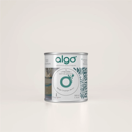 peinture pour meuble - beige champs de lin - mat - 2 l - algo paint ld