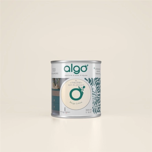 peinture pour meuble - beige crã¨me - mat - 2 l - algo paint ld