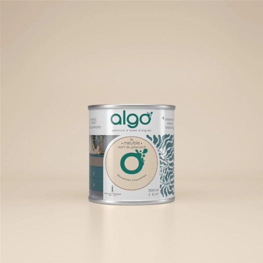peinture pour meuble - beige les noisettes coquettes - mat - 2 l - algo paint ld