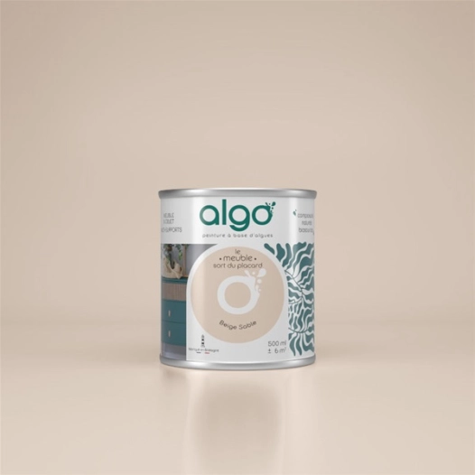 peinture pour meuble - beige sable - mat - 0.5 l - algo paint ld