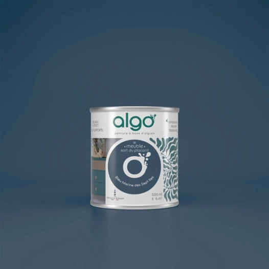 peinture pour meuble - bleu marine des sept iles - 2 l - algo paint ld