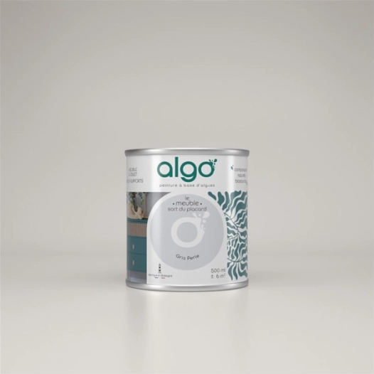 peinture pour meuble - gris perle - mat - 0.5 l - algo paint ld