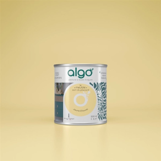 peinture pour meuble - jaune ã©tourdi - mat - 0.5 l - algo paint ld