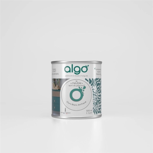 peinture pour meuble - ours blanc arctique - mat - 0.5 l - algo paint ld