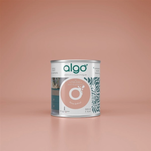 peinture pour meuble - rose brã©hat - mat - 0.5 l - algo paint ld