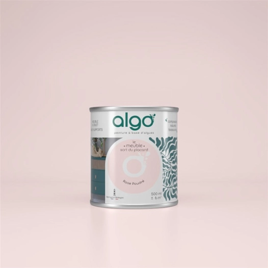 peinture pour meuble - rose poudrã© - 2 l - algo paint ld