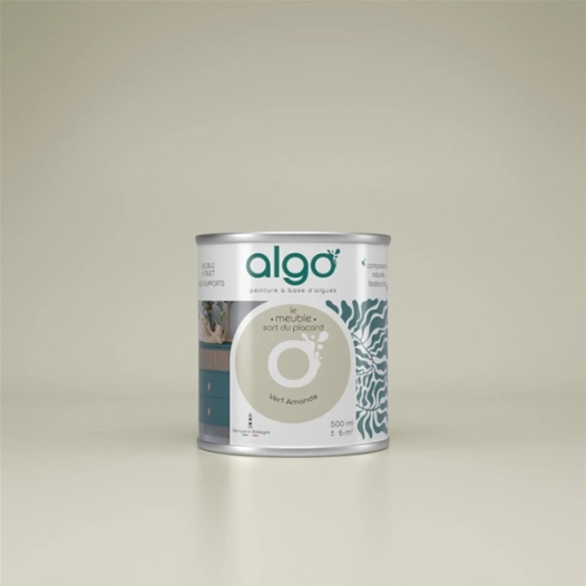 peinture pour meuble - vert amande - 2 l - algo paint ld