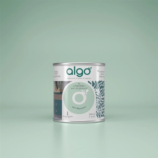 peinture pour meuble - vert reposant - 2 l - algo paint ld