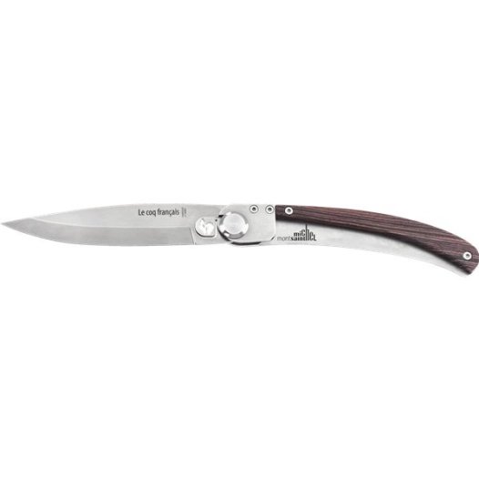 couteau de poche le coq original-mont saint-michel-bois de violette - french touch arts ld