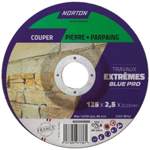 disque tronã§onner moyeu dã©portã© extr. matã©riaux 125x2.5x22 - saint gobain abrasifs